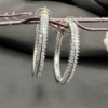 American Diamond Silver Plated Hoop Earrings