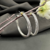 American Diamond Silver Plated Hoop Earrings