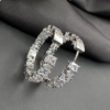 Sparkling American Diamond Hoop Earrings