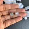 Round Cut Cluster American Diamond Stud Earrings