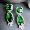 Cubic Zirconia | American Diamond Doublet Stone Dangling Earrings