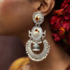 92.5 Silver Polish Long Dangler Earring