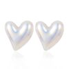 Heart Shape Pearl Stud Earring