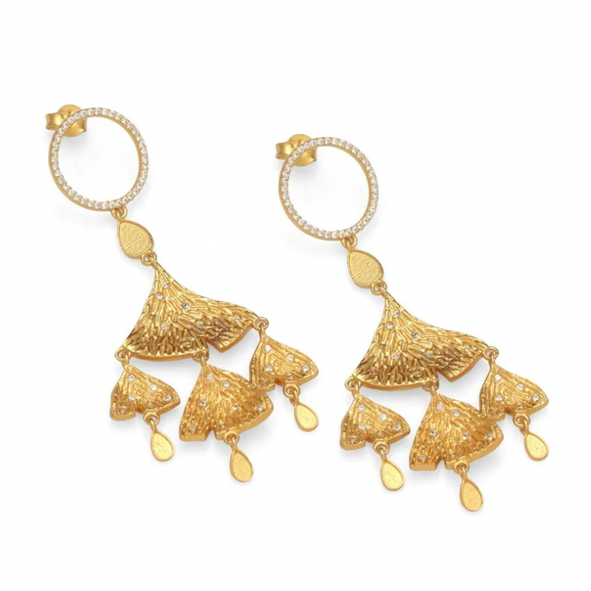 Ginkgo Statement Dangle Earring