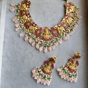 Lakshmiji Paachi Kundan Necklace